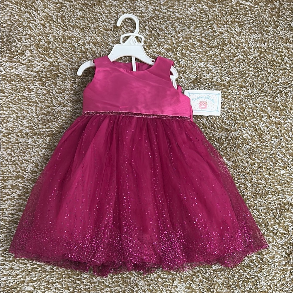 Marmellata Fuchsia Sparkle Kids Dress